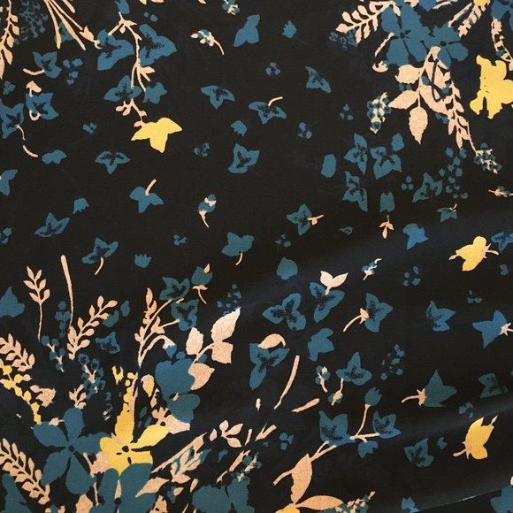 Ann Taylor LOFT Women's Sleeveless blouse/tank, Size XL, Black/Smoky blue/Yellow - Picture 3 of 6